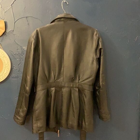 🎁 Black Leather Jacket   - Picture 4 of 4